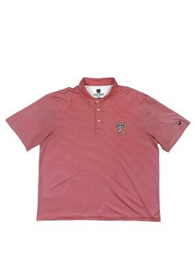 Dark Horse Tack & Supply Texas Tech Red Raiders Striped Golf Polo — Size 2XL